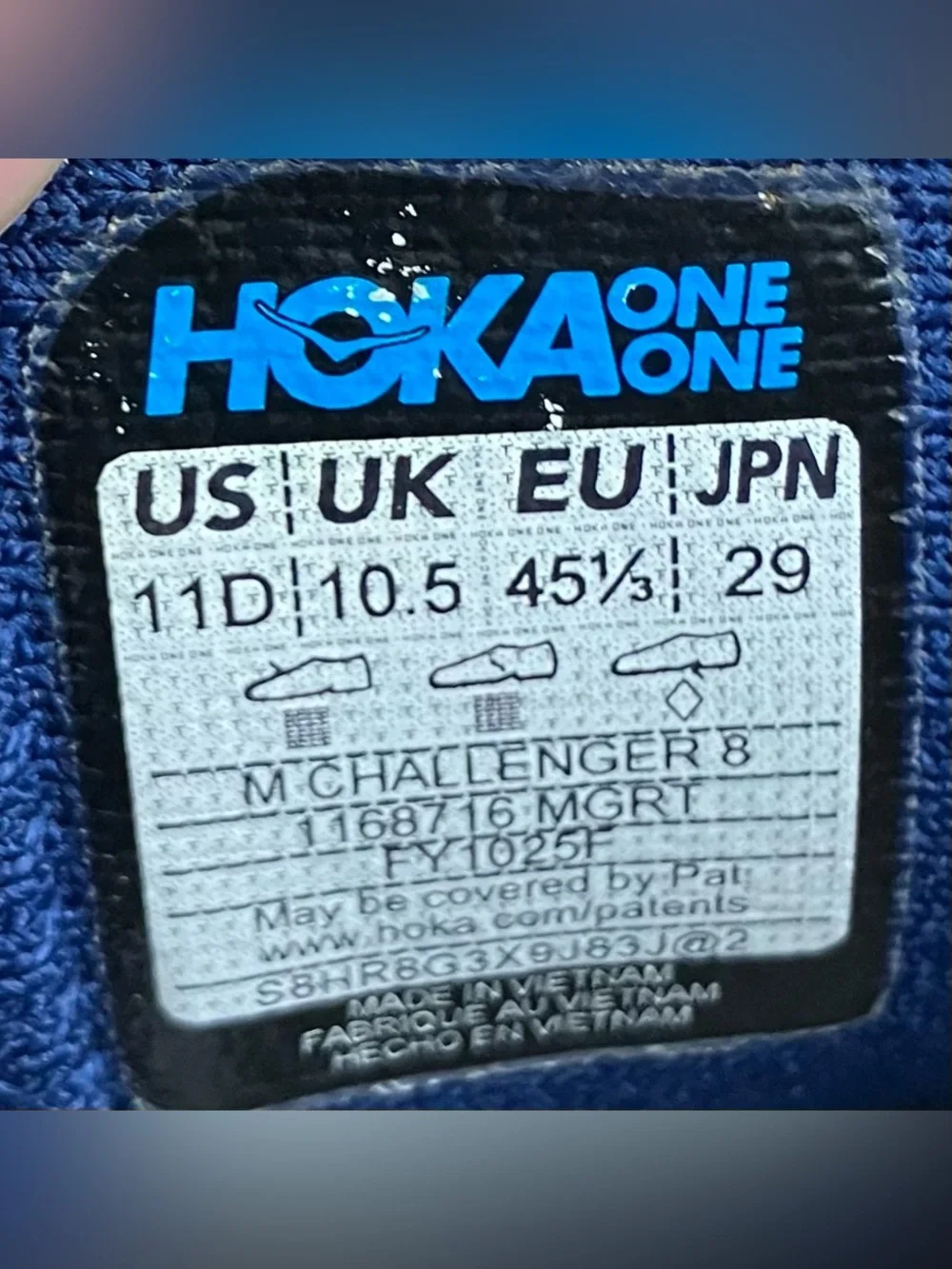Hoka One One Men’s Size 11.0 D Challenger 8 All Terrain Athletic Running Shoes